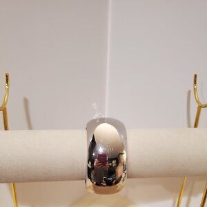 Silver Contemporary Oval Bracelet